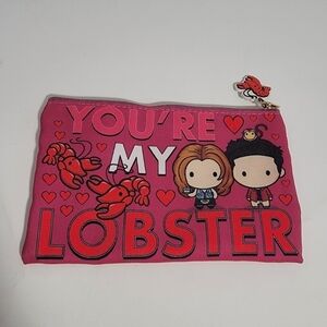 FRIENDS Pencil Case Makeup Bag "You’re My Lobster" Ross Rachel Pouch NWOT T30